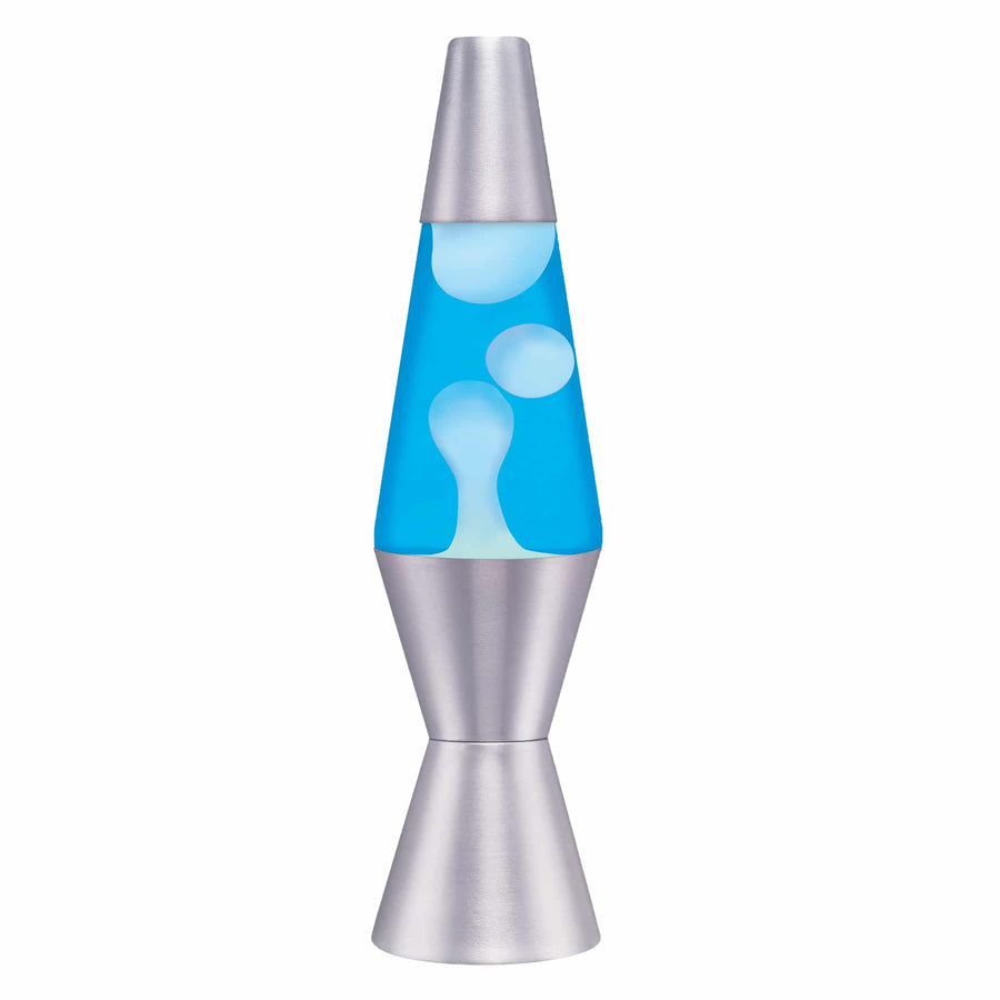 11.5″ LAVA LAMP – WHITE/BLUE/SILVER Q0